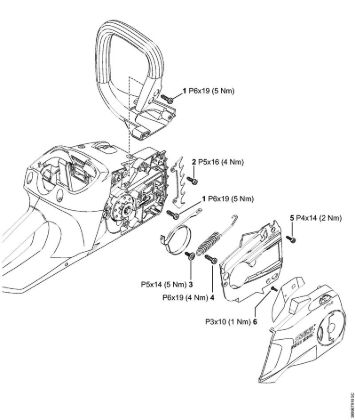 Tightening torques Battery chain saws (MSA) MSA 160 C-B Stihl