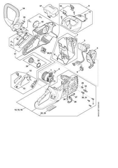 Picture of Electric motor, Electronic module, Handle housing MSA 200.0 C-B