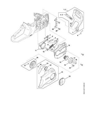 Picture of Hand guard, Chain brake, Chain tensioner MSA 220.0 C-B