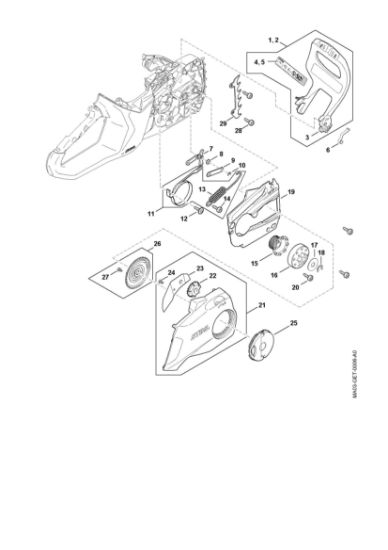 Picture of Hand guard, Chain brake, Chain tensioner MSA 220.0 C-B