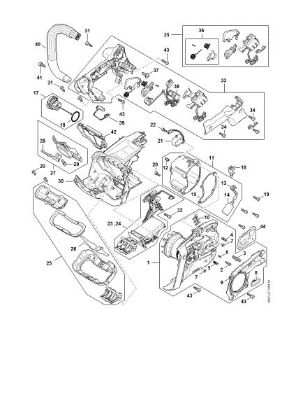 Picture of Electric motor, Electronic module, Handle housing MSA 220.0 T