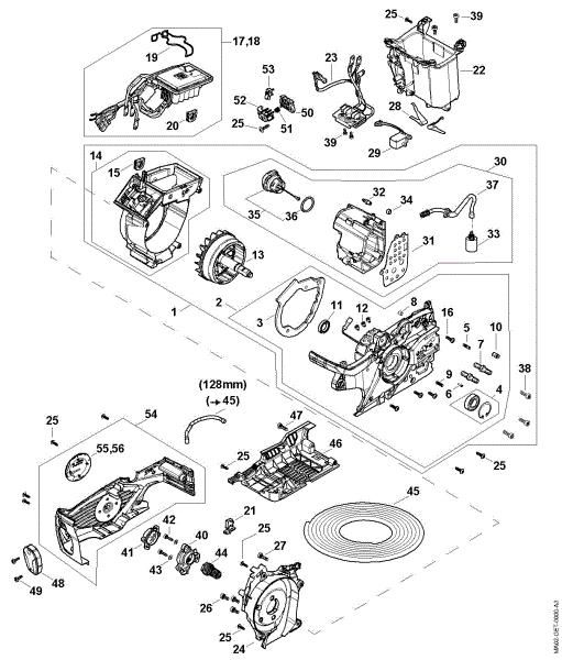 Picture of A - Electric motor, Electronic module, Oil tank MSA 300.0 C-O