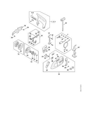 Picture of C - Hand guard, Chain brake, Chain tensioner MSA 300.0 C-O