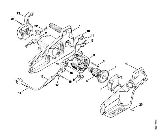 Electric motor E 14 Electric chain saws (MSE) E 14 Stihl
