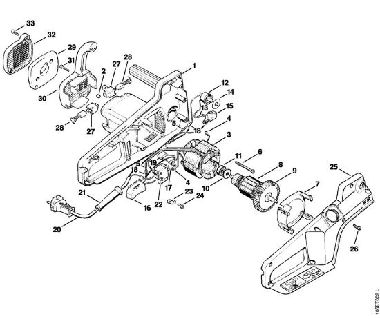 Electric motor E 14 C Electric chain saws (MSE) E 14 Stihl