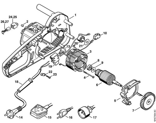 Electric motor Electric chain saws (MSE) E 160 Stihl