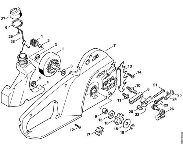 Handle housing Electric chain saws (MSE) E 160 Stihl