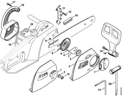Quick chain tensioner Electric chain saws (MSE) E 160 Stihl