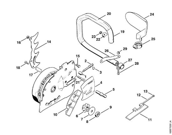 Chain sprocket, Handlebar Electric chain saws (MSE) E 30 Stihl
