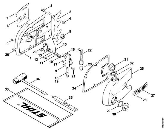 Oil pump, Tools Electric chain saws (MSE) E 30 Stihl