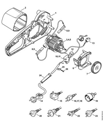 Electric motor Electric chain saws (MSE) MSE 141 C-Q Stihl