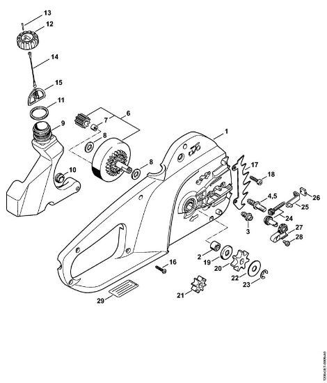 Handle housing Electric chain saws (MSE) MSE 141 C-Q Stihl