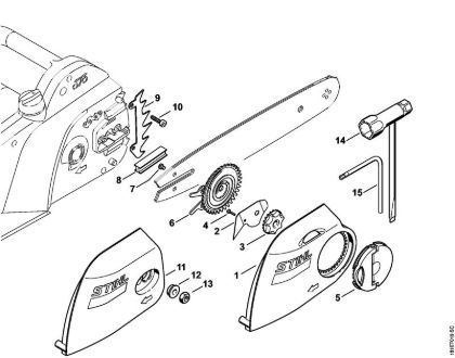 Chain sprocket cover, Tools Electric chain saws (MSE) MSE 160 C-BQ Stihl