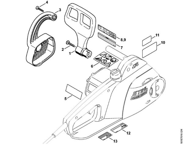 Hand guard Electric chain saws (MSE) MSE 180 C-BQ Stihl