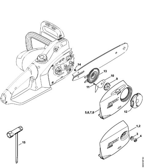 Chain sprocket cover, Tools Electric chain saws (MSE) MSE 190 C-BQ Stihl