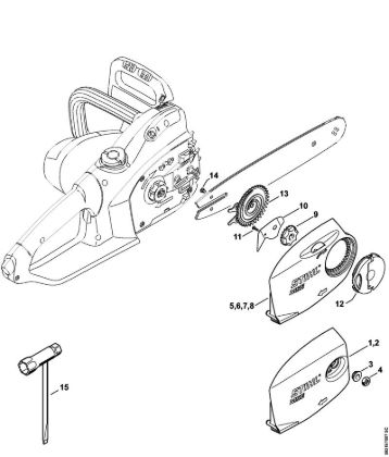Chain sprocket cover, Tools Electric chain saws (MSE) MSE 210 C-BQ Stihl