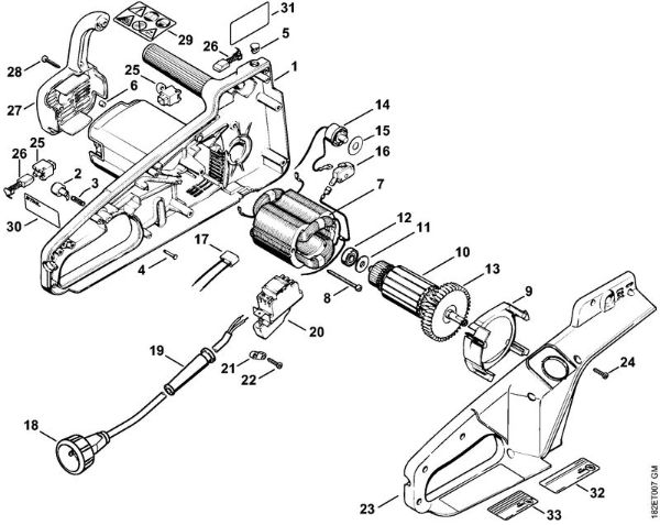 Electric motor MSE 220 USA, CDN Electric chain saws (MSE) MSE 220 Stihl