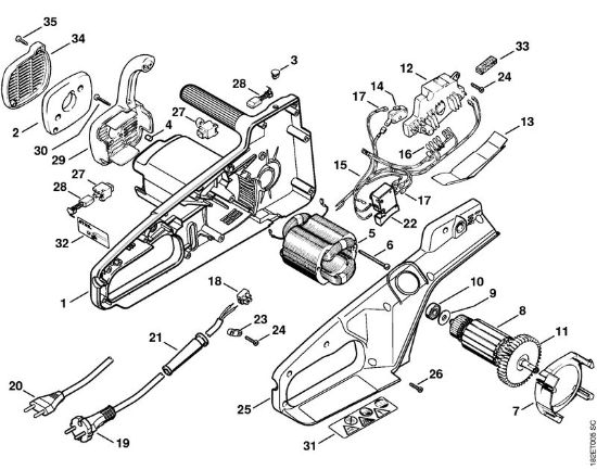 Electric motor MSE 220 C Electric chain saws (MSE) MSE 220 C Stihl