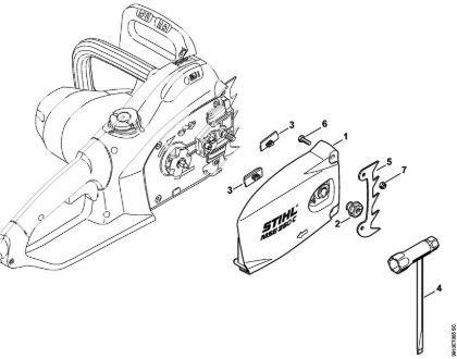 Chain sprocket cover, Tools Electric chain saws (MSE) MSE 250 C-Q Stihl