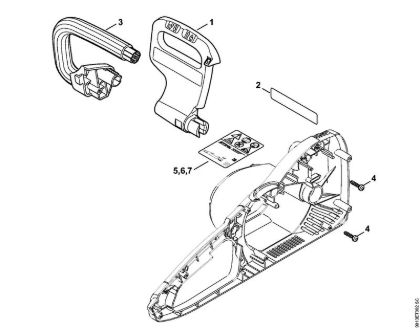 Hand guard, Handlebar Electric chain saws (MSE) MSE 250 C-Q Stihl