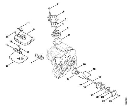 Air filter, Oil pump Gasoline chain saws (MS) 009 E Stihl