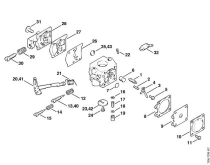 Carburetor WT-29 (12.87) Gasoline chain saws (MS) 009 E Stihl