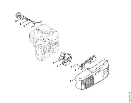 Clutch (33.89), (30.89), (25.84) Gasoline chain saws (MS) 009 E Stihl