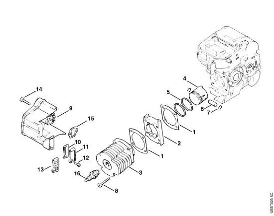 Cylinder Gasoline chain saws (MS) 009 EQ Stihl