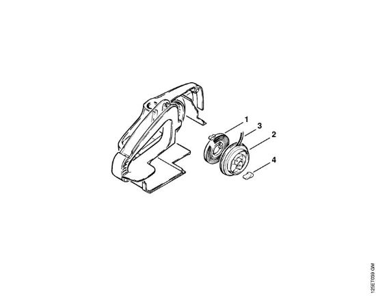 Rewind starter (35.85), (25.84) Gasoline chain saws (MS) 009 LQ Stihl