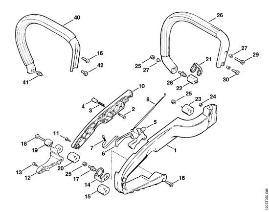 Handle Gasoline chain saws (MS) 010 AVEQ Stihl