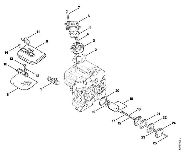 Air filter, Oil pump Gasoline chain saws (MS) 011 AVE Stihl