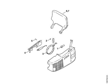 Chain brake Gasoline chain saws (MS) 011 AVE Stihl