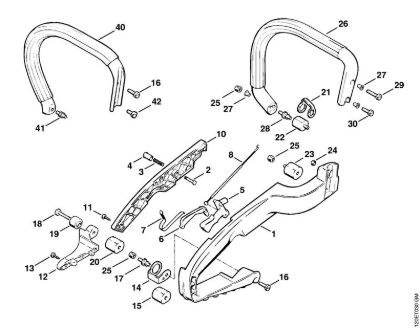 Handle Gasoline chain saws (MS) 011 AVE Stihl
