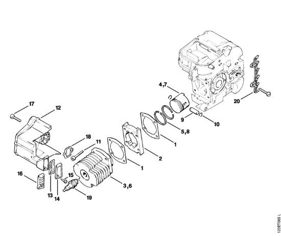 Cylinder Gasoline chain saws (MS) 011 AVEQ Stihl