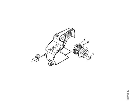 Rewind starter (32.88), (35.85), (17.82) Gasoline chain saws (MS) 011 AVEQ Stihl