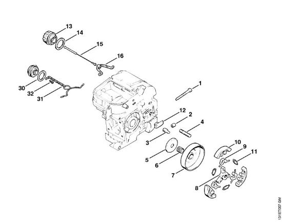 Clutch Gasoline chain saws (MS) 012 AVEQ Stihl