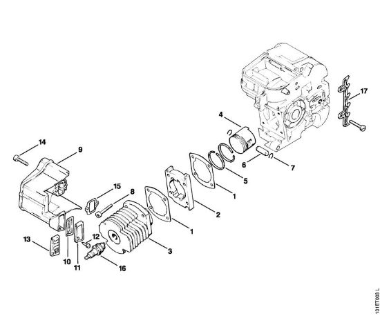 Cylinder Gasoline chain saws (MS) 012 AVEQ Stihl