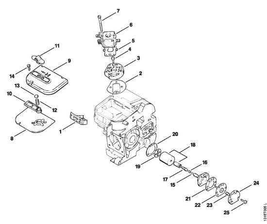 Air filter, Oil pump Gasoline chain saws (MS) 012 AVTEQ Stihl