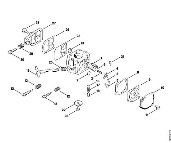 Carburetor C1S-S1 Gasoline chain saws (MS) 012 AVTEQ Stihl