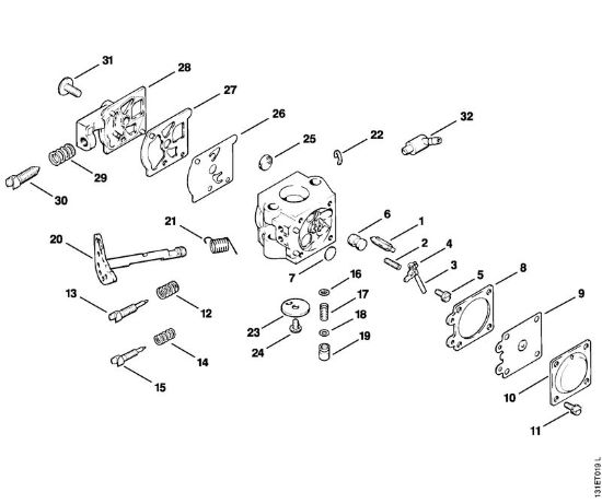 Carburetor WT-29 Gasoline chain saws (MS) 012 AVTEQ Stihl