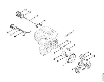 Clutch Gasoline chain saws (MS) 012 AVTEQ Stihl
