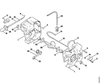 Crankcase Gasoline chain saws (MS) 012 AVTEQ Stihl