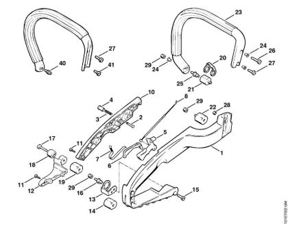 Handle Gasoline chain saws (MS) 012 AVTEQ Stihl