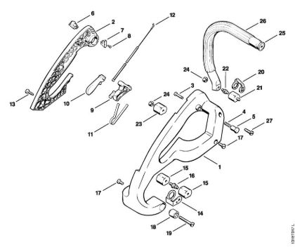 Handle AVT Gasoline chain saws (MS) 012 AVTEQ Stihl