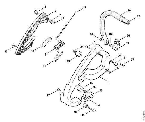 Handle AVT Gasoline chain saws (MS) 012 AVTEQ Stihl