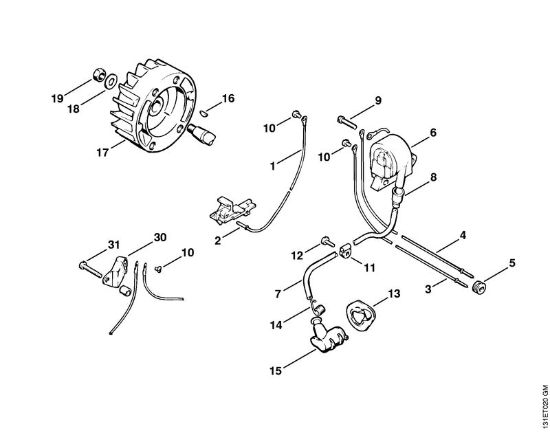 Ignition system Gasoline chain saws (MS) 012 AVTEQ Stihl