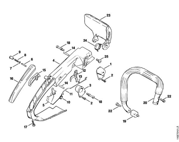 Handle Gasoline chain saws (MS) 015 AVQ Stihl