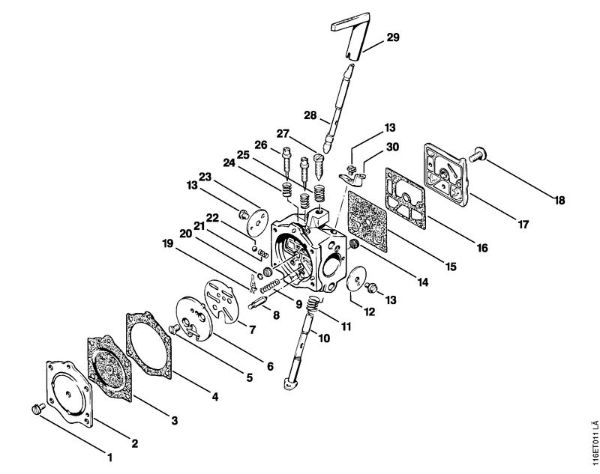 Carburetor HDC-17 Gasoline chain saws (MS) 015 L Stihl