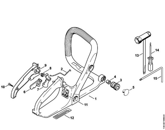 Handle frame, Tools Gasoline chain saws (MS) 018 C Stihl