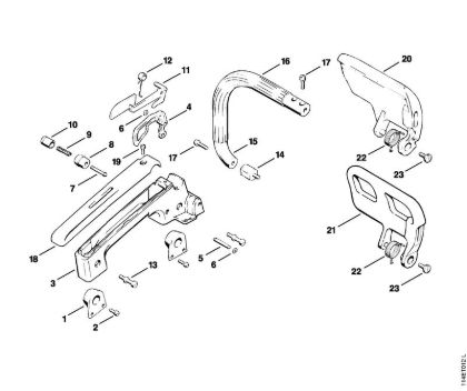 Handle Gasoline chain saws (MS) 020 (1114) Stihl